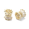 Rack Plating Brass Micro Pave Clear Cubic Zirconia Beads KK-U014-05G-1