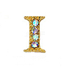 Alloy Gold Rhinetone Letters Nail Stud Cabochons MRMJ-S047-023I-1