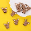 10Pcs Cartoon Elk Silicone Beads JX706A-5