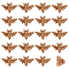 20Pcs Bees Alloy Brooches JEWB-CA0001-57KCG-1