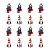 20Pcs 2 Style Zinc Alloy Enamel Pendants ENAM-LS0001-17G-2