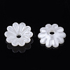 10-Petal ABS Plastic Imitation Pearl Bead Caps OACR-S020-23-1