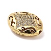 Brass Micro Pave Cubic Zirconia Beads KK-L229-025G-2
