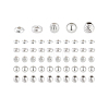 60Pcs 5 Styles 925 Sterling Silver Spacer Beads STER-PH0003-85-6