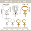 40Pcs 2 Styles Brass Cup Pearl Peg Bails Pin Pendants KK-LP0004-60-2