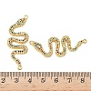 Brass Micro Pave Colorful Cubic Zirconia Snake Connector Charms KK-L243-18G-3