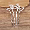 Alloy Hair Comb Findings PW-WGEAC7C-04-1