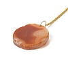 Natural Carnelian Chips & Agate Slice Suncatcher AJEW-C048-01C-3