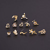 20G Stainless Steel Cubic Zirconia L-Shaped Nose Rings WG80602-24-2