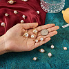 24Pcs 6 Style ABS Plastic Imitation Pearl Wire Wrapped Pendants KK-SW0001-07-7