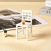 Dollhouse Miniature Furniture Model Retro Chair Micro Landscape Dollhouse Accessories PW-WG44B4D-01-2