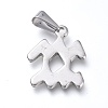 Non-Tarnish 304 Stainless Steel Pendants STAS-L210-06L-P-01-2