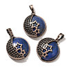 Dyed Natural Lapis Lazuli Pendants G-P560-01R-05-1