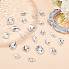 GOMAKERER 80Pcs 6 Style Irregular Rhombus & Teardrop Glass Sew On Rhinestone GLAA-GO0001-16-4