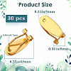 30Pcs Brass Stud Earring Findings KK-SP0001-45G-2