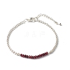 Natural Garnet Beaded Bracelets BJEW-JB06384-01-1