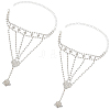 2Pcs Crystal Rhinestone Tennis Ring Bracelet BJEW-CN0001-17A-1