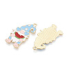 Alloy and Enamel Pendants ENAM-T021-20C-2