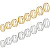   16Pcs 16 Style 201 Stainless Steel Grooved Finger Ring Settings STAS-PH0004-39-1