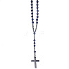 Natural Lapis Lazuli Rosary Bead Necklace LS-WG81562-02-1
