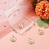 6Pcs Brass Micro Pave Clear Cubic Zirconia Pendants KK-BBC0004-78-6