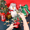 18Pcs 6 Styles Plastic Christmas Treetop Star Ornament AJEW-NB0008-02-3
