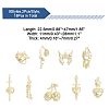 CHGCRAFT 18Pcs 9 Style Rack Plating Alloy Pendants FIND-CA0007-41-2