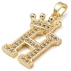 Rack Plating Brass Micro Pave Cubic Zirconia Pendants KK-D535-01H-RS-2