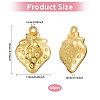 60PCS Brass Pendants KK-CA0002-86G-2