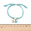 Starfish Brass Charm Bracelets BJEW-JB13886-4