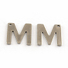 Tarnish Resistant 201 Stainless Steel Letter Charms STAS-S036-13-1