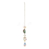 Brass & Crystal Suncatchers HJEW-G018-04B-G-2
