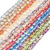 AB Color Plated Transparent Glass Beads Strands EGLA-P051-06A-A-1