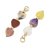 Natural & Synthetic Mixed Gemstone Pendants PALLOY-JF05724-01-2