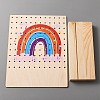 Wooden Slant Back Earring Display Stands EDIS-WH0035-21B-2
