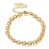 Ion Plating(IP) 304 Stainless Steel Panther Chain Bracelets for Women Men BJEW-H613-02G-1