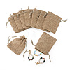 20Pcs Rectangle Polyester Imitation Burlap Packing Pouches Drawstring Bags ABAG-TA0001-95B-1
