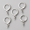 Brass Huggie Hoop Earring Findings KK-WH0079-22P-1