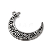 Tibetan Style Alloy Hollow Moon Links LS-TIBEP-5312-B-FF-2
