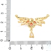 Brass Pave Clear Cubic Zirconia Pendants CU-CBA2C2D-04G-03-3
