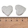 Rack Plating Brass Micro Pave Cubic Zirconia Slide Charms CU-CBA01AA-27P-3