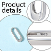 2Pcs 925 Sterling Silver Spring Gate Rings STER-SC0001-58-7