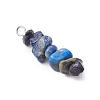 3Pcs Natural Amethyst & Lapis Lazuli & Red Jasper Chip Beaded Constellation Pendants PALLOY-JF03043-09-4