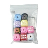 10Pcs UV Plating Rainbow Iridescent Acrylic Enamel Beads SACR-FS0001-32-6