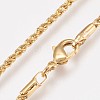 Brass Twisted Chain Necklaces Making NJEW-O101-07G-2