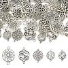 100Pcs 5 Styles Tibetan Style Zinc Alloy Connector Charms FIND-YW0008-94-1