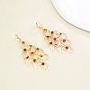 Brass Oval Tassel Hoop Earrings CQ4366-4
