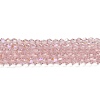 Transparent Electroplate Glass Beads Strands EGLA-A039-T6mm-L26-1