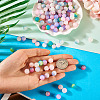 200Pcs 10 Colors Crackle Glass Beads Strands GLAA-TA0003-31A-7