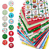 15Pcs 2 Bags 2 Styles Christmas Cotton Fabric DIY-TA0014-62-2